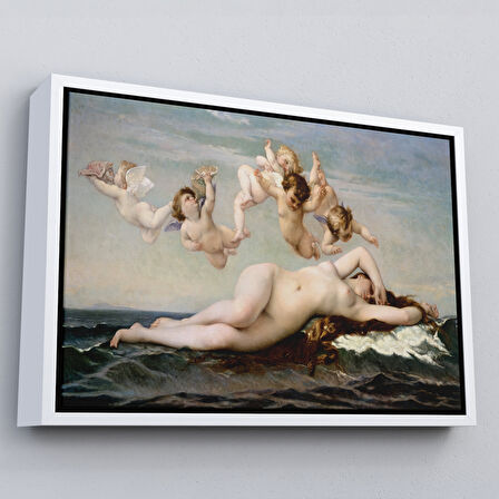Siyah Çerçeveli Alexandre Cabanel'in Venüsün Doğuşu İsimli Eseri Kanvas Tablo, The Birth Of Venus