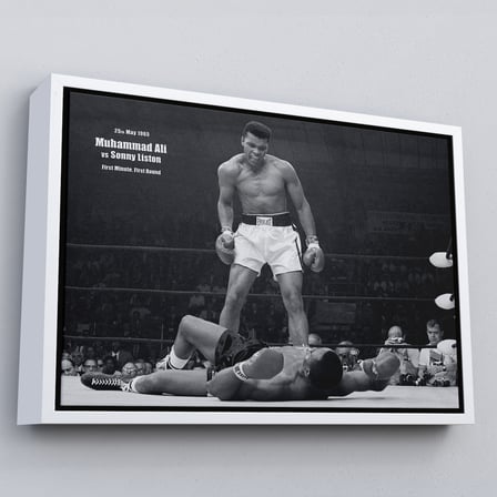 Kahverengi Çerçeveli Muhammet Ali Kanvas Tablo