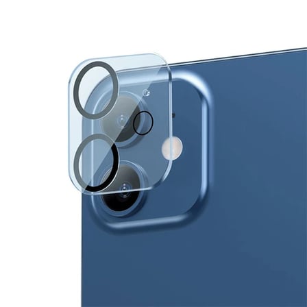 BASEUS iPhone 12 6.1 3D Full Kaplama Kamera Koruyucu Cam 2 Adet Set-(5775) — Renk: Şeffaf 2