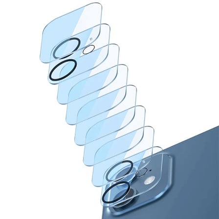 BASEUS iPhone 12 6.1 3D Full Kaplama Kamera Koruyucu Cam 2 Adet Set-(5775) — Renk: Şeffaf 2