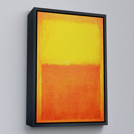 Beyaz Çerçeveli Mark Rothko Turuncu Sarı Eseri Kanvas Tablo