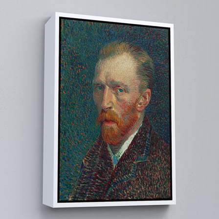 Beyaz Çerçeveli Vincent Van Gogh'un Portresi 1887 Kanvas Tablo