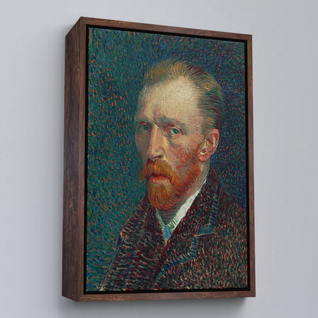 Beyaz Çerçeveli Vincent Van Gogh'un Portresi 1887 Kanvas Tablo