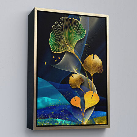 Siyah Çerçeveli Modern Renkli Soyut Tablo