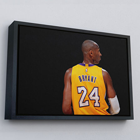 Altın Çerçeveli Kobe Bryant Los Angeles Lakers Kanvas Tablo