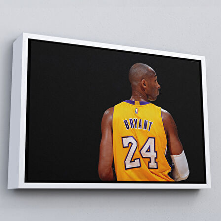 Altın Çerçeveli Kobe Bryant Los Angeles Lakers Kanvas Tablo