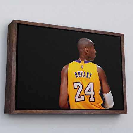Altın Çerçeveli Kobe Bryant Los Angeles Lakers Kanvas Tablo