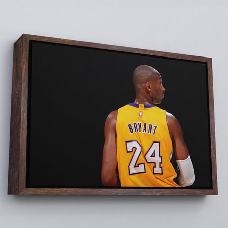Beyaz Çerçeveli Kobe Bryant Los Angeles Lakers Kanvas Tablo