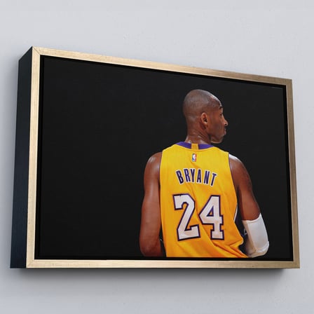 Beyaz Çerçeveli Kobe Bryant Los Angeles Lakers Kanvas Tablo