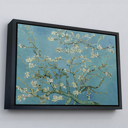 Altın Çerçeveli Vincent Van Gogh-Blossoming Badem Ağacı Eseri / Blossoming Almond Tree (1890)