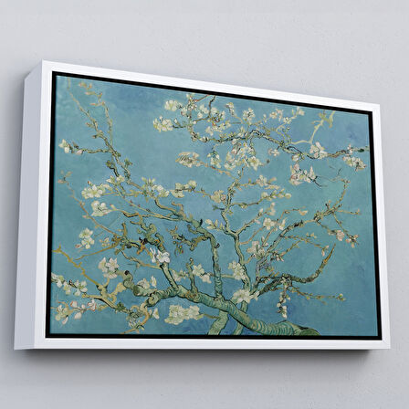 Altın Çerçeveli Vincent Van Gogh-Blossoming Badem Ağacı Eseri / Blossoming Almond Tree (1890)