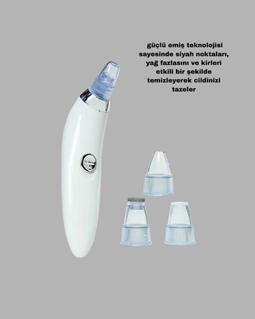 Dermaroller ve Vakumlu Siyah Nokta Temizleme Cihazı 2’li Cilt Bakım Seti