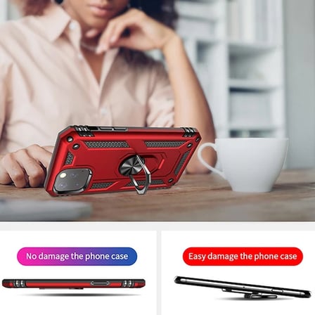 Ally iPhone 11 Pro 5.8 inch Yüzüklü Kılıf Armor Shockproof Ring kılıf-(5775)