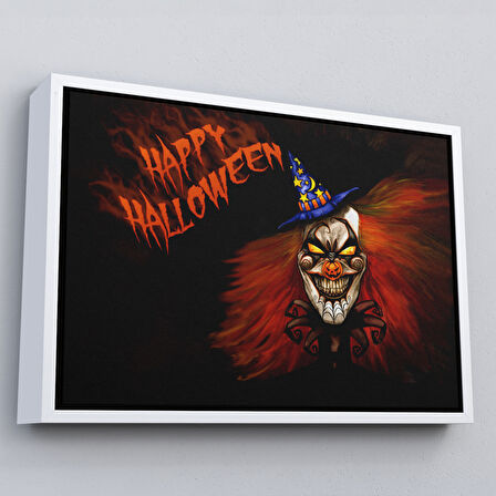 Siyah Çerçeveli Cadılar Bayramı Duvar Dekoru, Korkunç Kabaklar Cadılar Bayramı Duvar Tablosu