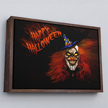 Siyah Çerçeveli Cadılar Bayramı Duvar Dekoru, Korkunç Kabaklar Cadılar Bayramı Duvar Tablosu