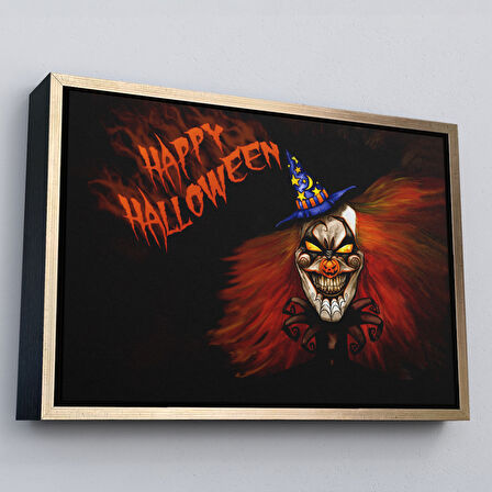 Siyah Çerçeveli Cadılar Bayramı Duvar Dekoru, Korkunç Kabaklar Cadılar Bayramı Duvar Tablosu