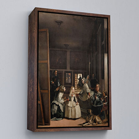 Kahverengi Çerçeveli Las Meninas-Diego Velázquez Klasik Sanat Kanvas Tablo