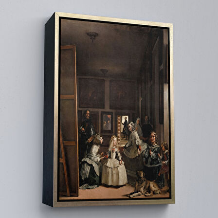 Kahverengi Çerçeveli Las Meninas-Diego Velázquez Klasik Sanat Kanvas Tablo
