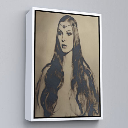 Beyaz Çerçeveli William Mortensen Circe Bir Sihir Tanrıçasıdır Kanvas Tablo