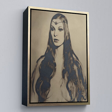 Beyaz Çerçeveli William Mortensen Circe Bir Sihir Tanrıçasıdır Kanvas Tablo