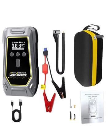 Lastik Şişirme Powerbank Özellikli Taşınabilir Cihaz