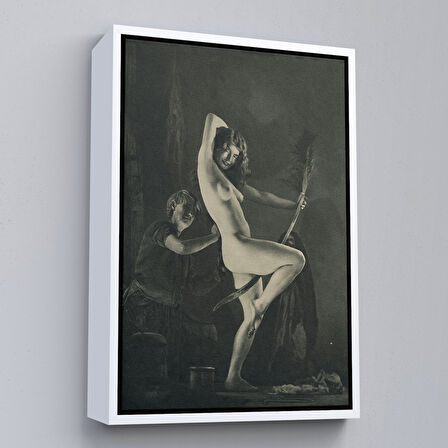 Siyah Çerçeveli Şabat Gününe Hazırlık, William Mortensen Cadılar Bayramı - années 1930 Kanvas Tablo