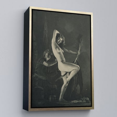 Kahverengi Çerçeveli Şabat Gününe Hazırlık, William Mortensen Cadılar Bayramı - années 1930 Kanvas Tablo