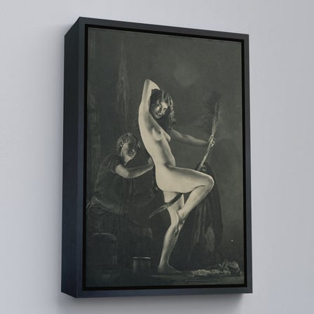Kahverengi Çerçeveli Şabat Gününe Hazırlık, William Mortensen Cadılar Bayramı - années 1930 Kanvas Tablo