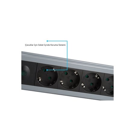 S-LINK Swapp SPGKS03 3 Soket Akım Korumalı Priz 1.5Mt Kablo 900 Joule (Gri) %100 Bakır(1923)