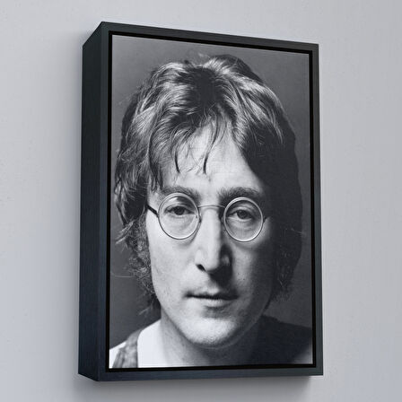Altın Çerçeveli John Lennon Kanvas Duvar Sanatı Tablo