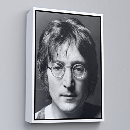 Altın Çerçeveli John Lennon Kanvas Duvar Sanatı Tablo