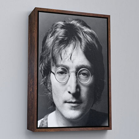 Altın Çerçeveli John Lennon Kanvas Duvar Sanatı Tablo
