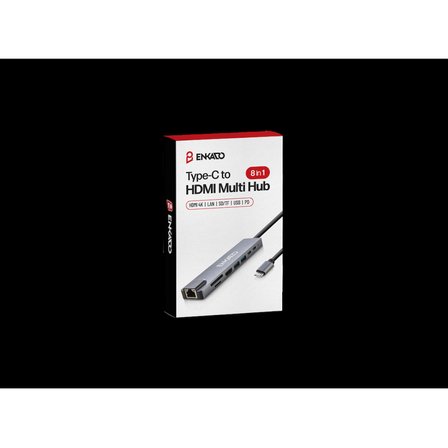 ENKADO EKD-TP42 Type-C to To HDMI 2PD 2 USB 2.0 HDMI 4K + SD/TF Ethernet 100mbs Multi· Hub(1923)