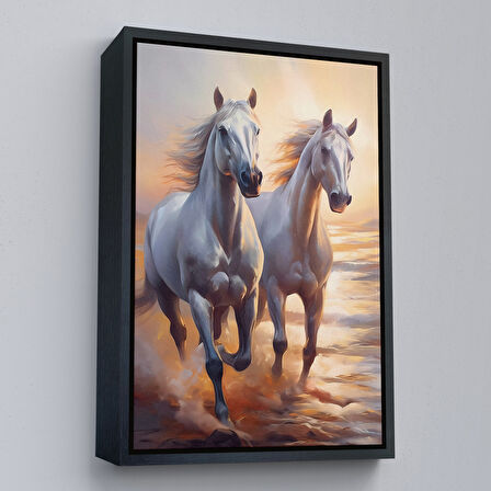Altın Çerçeveli Denizde Koşan Atlar Tablosu