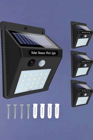 Giggle Planet Solar Yol Aydınlatması Siyah Beyaz LED Alüminyum 2'li Paket