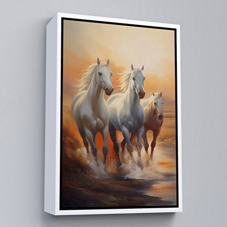 Altın Çerçeveli Denizde Koşan Atlar Tablosu