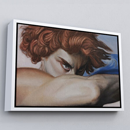 Siyah Çerçeveli Düşmüş Meleğin Gözyaşları Tablosu, Alexandre Cabanel Fallen Angel's Eyes Tablosu