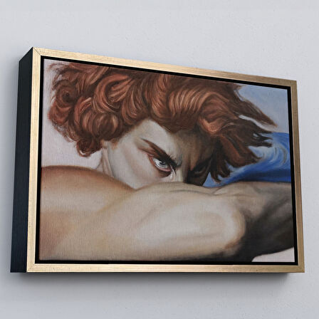 Siyah Çerçeveli Düşmüş Meleğin Gözyaşları Tablosu, Alexandre Cabanel Fallen Angel's Eyes Tablosu