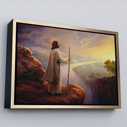 Beyaz Çerçeveli Uçurumdan Ufka Bakmak, İsa Mesih, Hristiyan Duvar Sanatı, Kilise Hediyesi