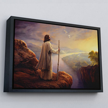 Beyaz Çerçeveli Uçurumdan Ufka Bakmak, İsa Mesih, Hristiyan Duvar Sanatı, Kilise Hediyesi