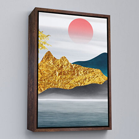 Siyah Çerçeveli Modern Renkli Soyut Tablo