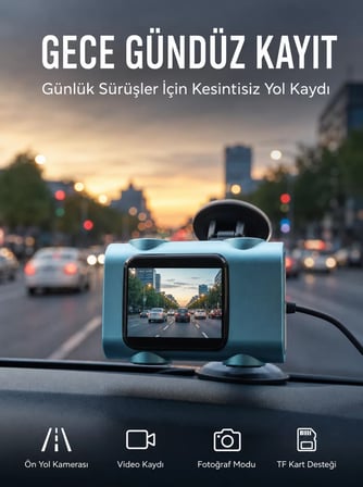 Araç Güvenlik Kamerası Öne Bakan Yol Kayıt Cihazı Yeni Nesil