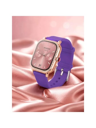 Belle Fusion Mey İthalat® 3 Kordonlu Rose Gold Kasalı Kadın Akıllı Saat Seti
