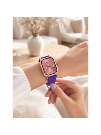 Belle Fusion Mey İthalat® 3 Kordonlu Rose Gold Kasalı Kadın Akıllı Saat Seti