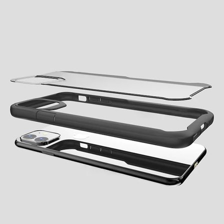 İPhone 11 Pro Max 6.5 İnch Shock Absorption PC+TPU Darbe Emici Kılıf-(5775)