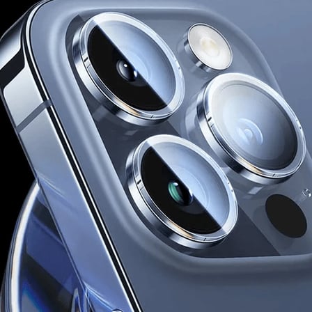 Baseus iPhone 15 Pro/15 Pro Max için Corning Serisi HD Cam Kamera Koruyucu-(5775) — Renk: Şeffaf 2