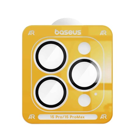Baseus iPhone 15 Pro/15 Pro Max için Corning Serisi HD Cam Kamera Koruyucu-(5775) — Renk: Şeffaf 2