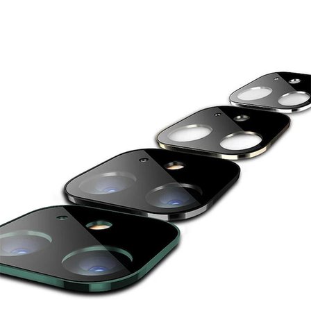 iPhone 11 6.1 İnch 3D Metal Kamera Koruyucu Metal Lens-(5775)