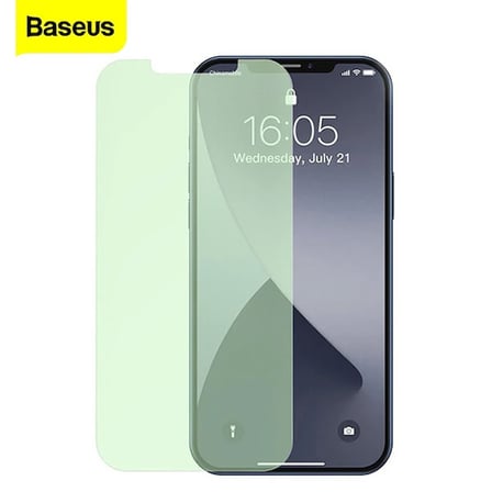 BASEUS İPhone 12 Mini 0.15mm Full Tempered Cam Ekran Koruyucu 2Set Anti-Bluelight-(5775) — Renk: Şef