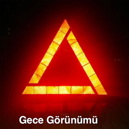 Ally Katlanabilir Araç Oto Acil Durum Arıza Reflektörü Yansıtıcı Dur İşareti-(5775)
